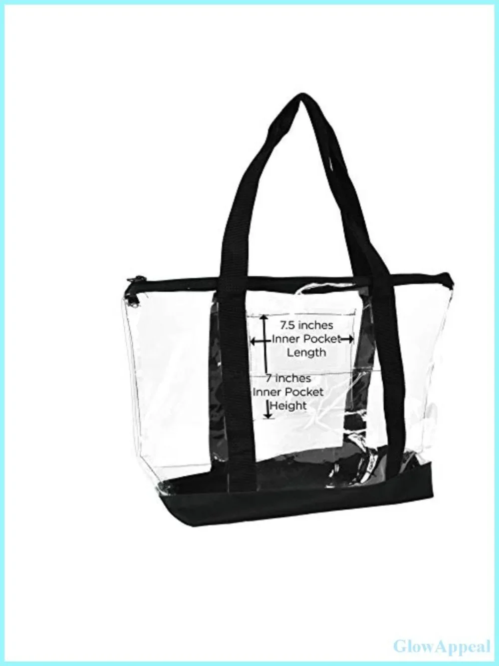 Clear PVC Tote Shoulder Bag Work Shopping Handbag Security Bag Women's